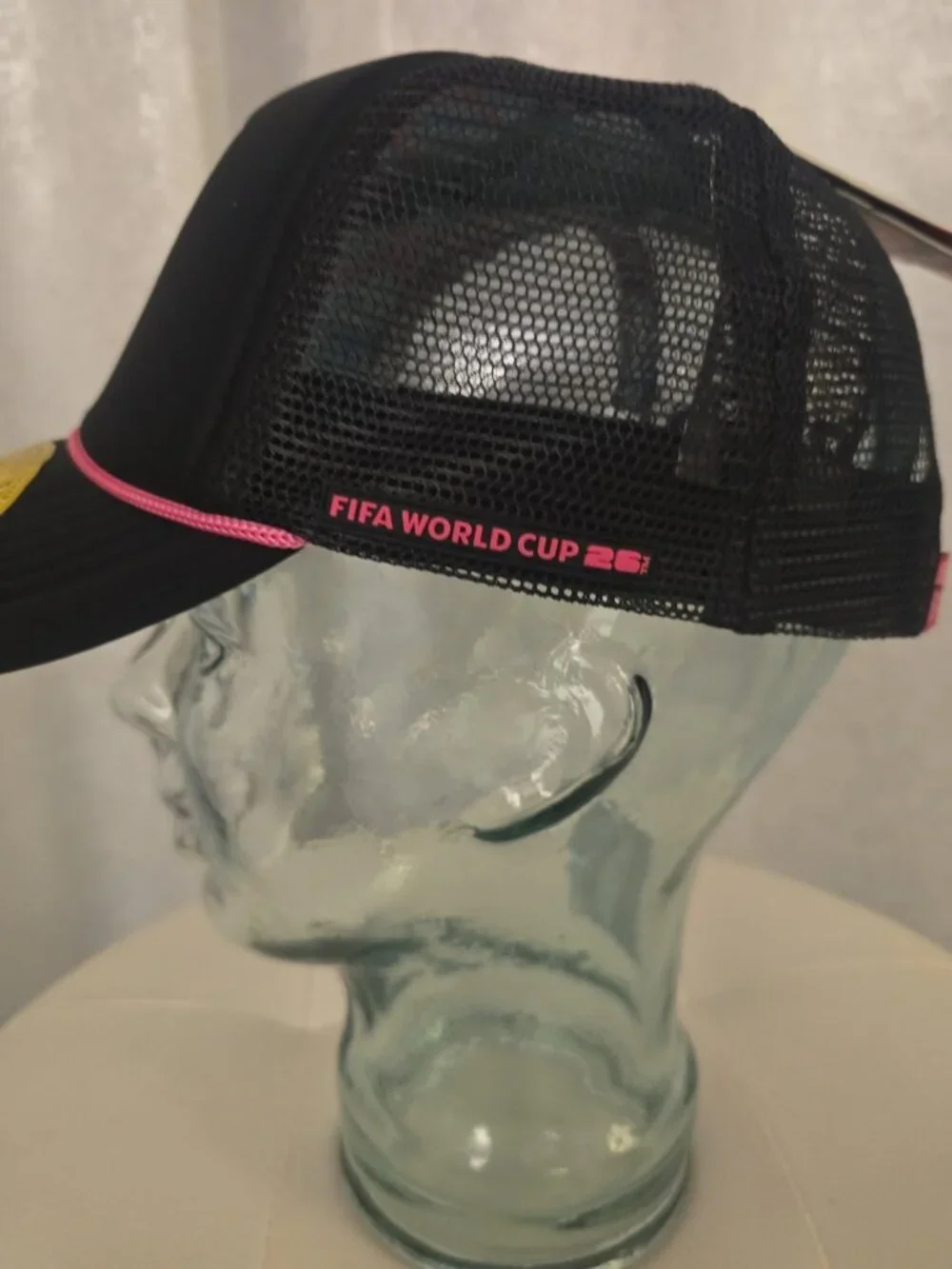 2026 FIFA World Cup Trucker Cord We Are 26 Miami Black Pink Snapback Hat Cap NEW